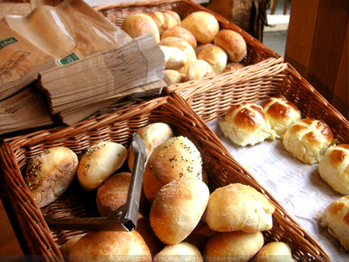 Assorted buns and breads