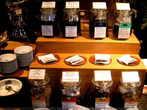 Tea and coffee station at Marché Restaurant