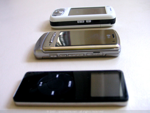 O2 Atom, LG Shine 3G mobile phone, iPod Nano