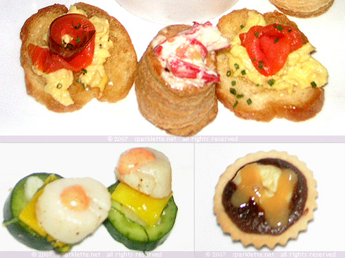 Assorted canapés