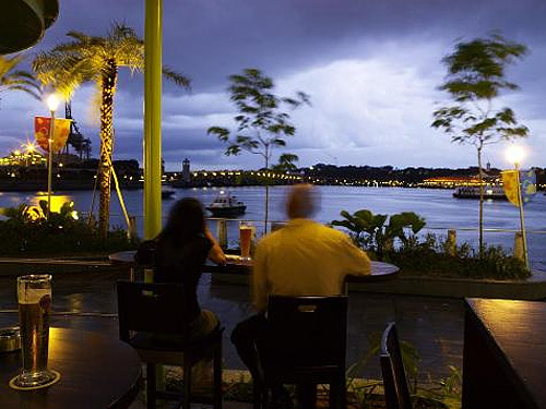 Alfresco dining at Brotzeit German bar