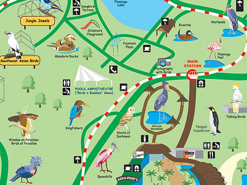Map of the Singapore Jurong Bird Park
