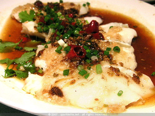 Steamed Cod Fish with Garlic & Chili