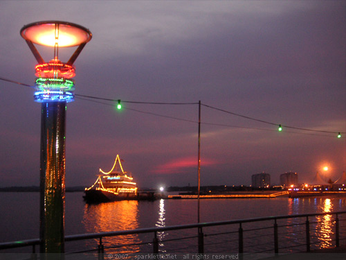 Street Lamp that resembles a tesla coil at Danga Bay