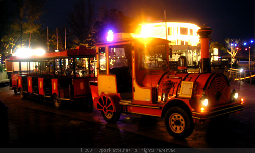 Tram that takes people around Danga Bay