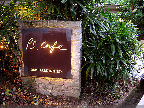 PS. Cafe, the signboard