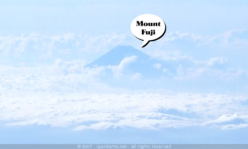 Mount Fuji, view from plane