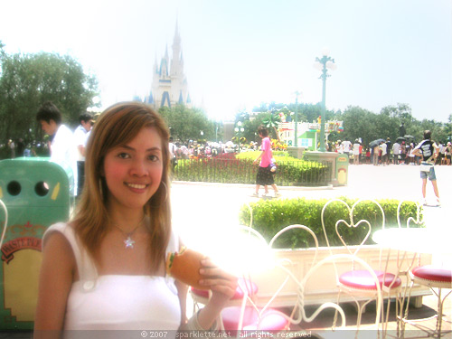 Me with the Disney Castle in the background
