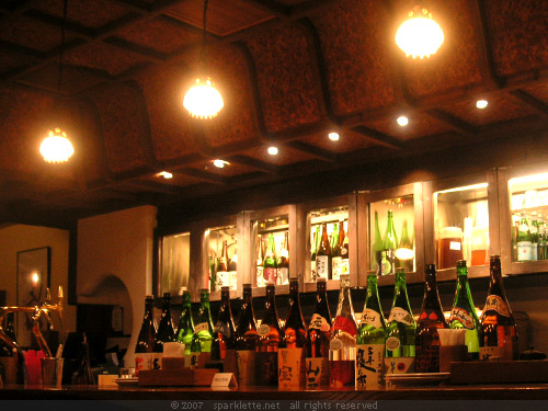 Bar counter at Gonpachi