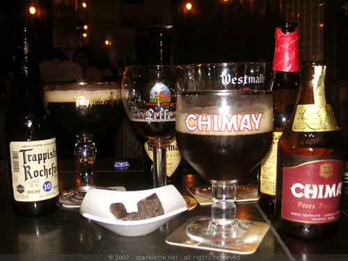 Belgian beer with Belgian chocolate