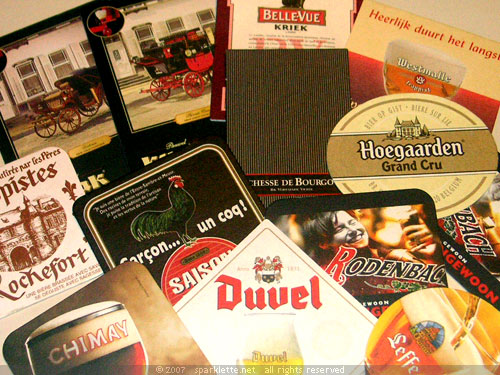 Belgian beer coasters