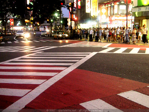 Traffic crossing at Shibuya, Tokyo