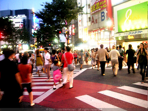 Traffic crossing at Shibuya, Tokyo