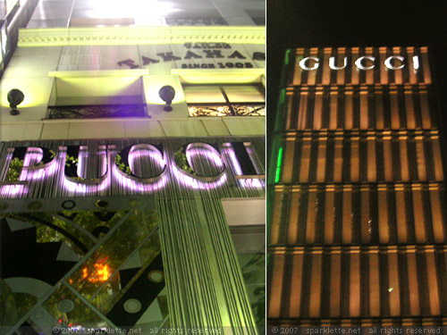 Pucci and Gucci buildings at Ginza, Tokyo