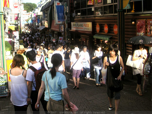 Crowd at Takeshita Dori in Harajuku, Tokyo