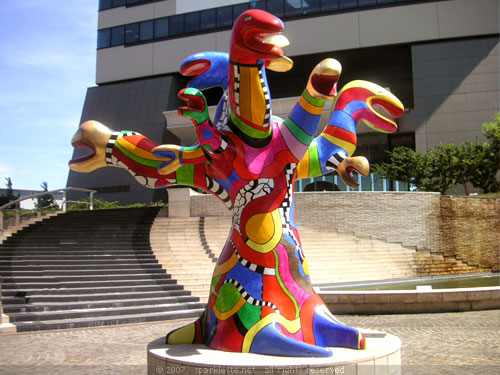 Colourful structure near Sanrio Puroland