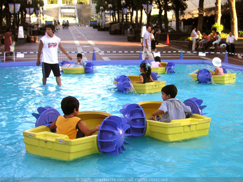 Children playing in the pool