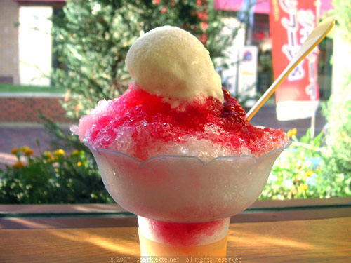 Strawberry shaved ice