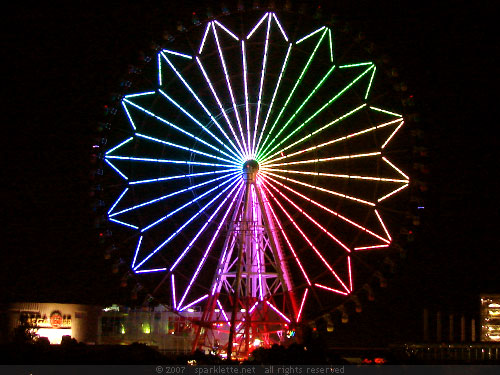 Giant ferris wheel at Palette Town in Odaiba, Tokyo