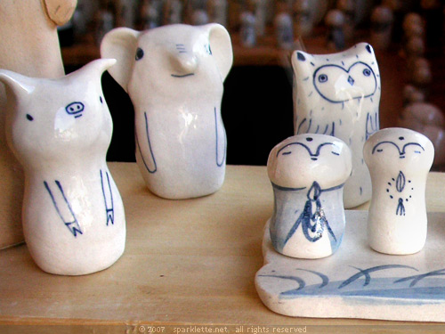 Porcelain animal figurines