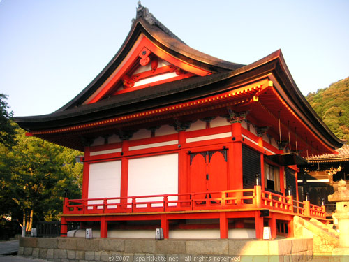 Stage used for performances at Kiyomizu-dera in Kyoto