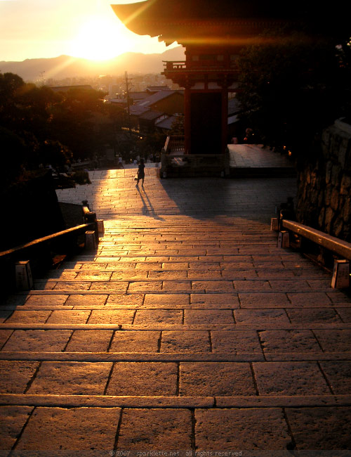 Kiyomizu-dera at sunset