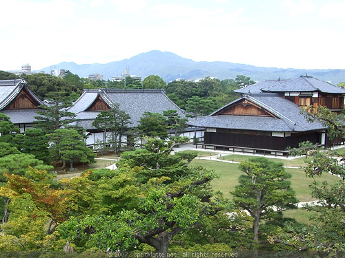 Aerial view of Nijo Castle in Kyoto