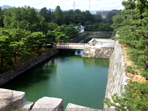 Moat around Nijo Castle in Kyoto