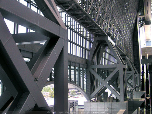 Steel frames at Kyoto Station