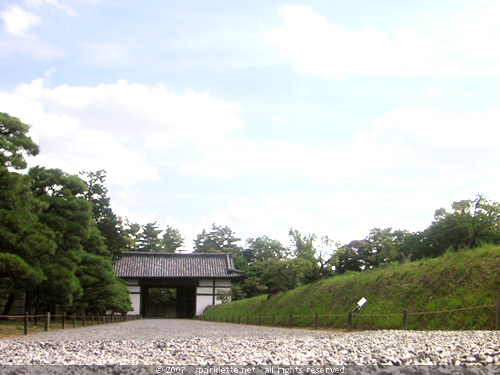 Stone ground of Nijo Castle in Kyoto