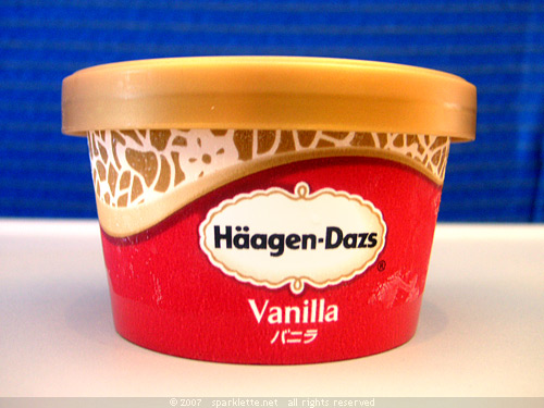 Haagen-Dazs ice cream on Air Nippon Airway