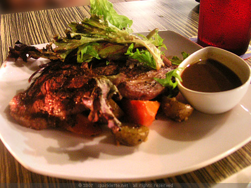 Angus Beef Ribeye Steak (rare)