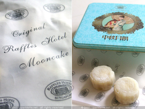 Snow-skin Mooncake with Champagne Truffle & Ganache from Raffles Hotel