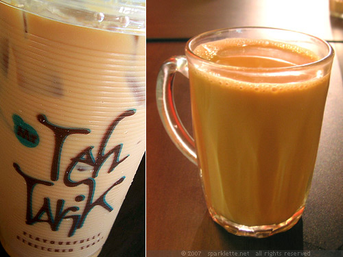 Cold and hot drinks from Mr. Teh Tarik