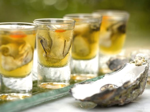 Ginger Wine Oyster Shooter