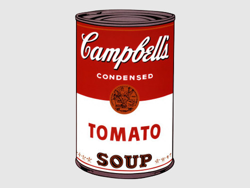 Campbell's Soup I silkscreen painting, by Andy Warhol