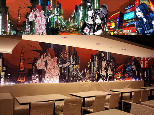 Wall murals at Shokudo Japanese Food Bazaar