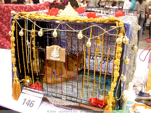 Bollywood-themed cat cage