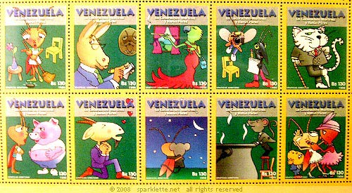 Rat-themed stamps from Venezuela