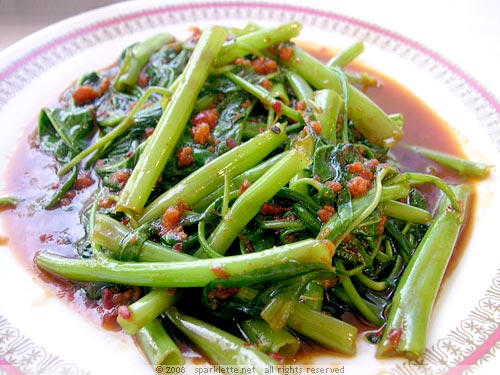 Fried Kang Kong with Chili and Belachan