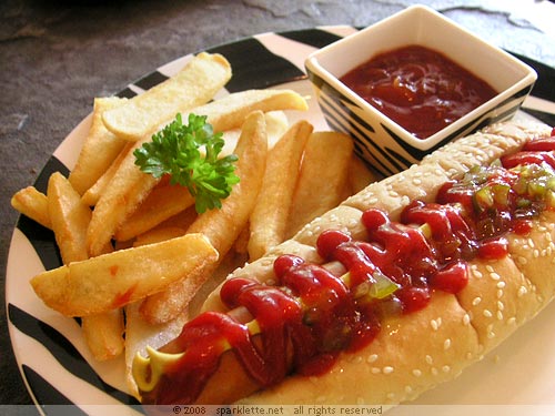 Jumbo Hot Dog with Fries
