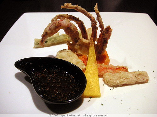 Tempura Battered Soft Shell Crab on Galette of Mash