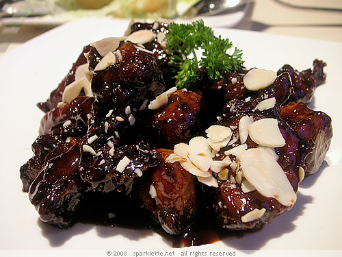 Coffee Pork Ribs with Almond Flakes