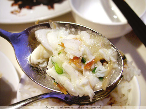 Sauteed Egg White with Dried Scallops and Crab Meat