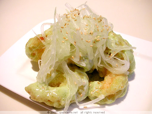 Deep-fried Prawns with Wasabi-Mayo Sauce