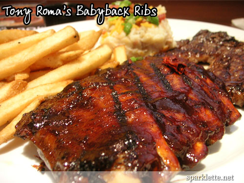 Tony Roma's Babyback Pork Ribs