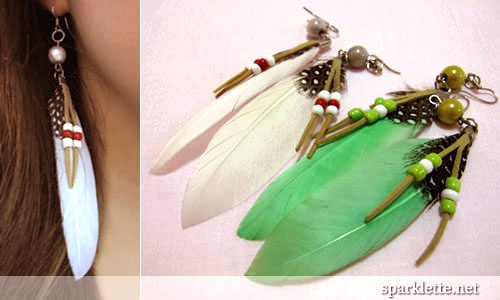 Feather earrings