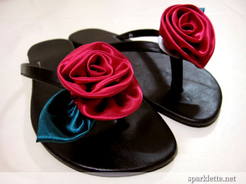 Rose flip-flops