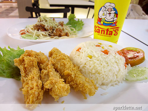 A meal at Santa's in MBK Center, Bangkok