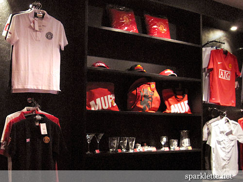 Merchandise at Manchester United Restaurant and Bar, Bangkok